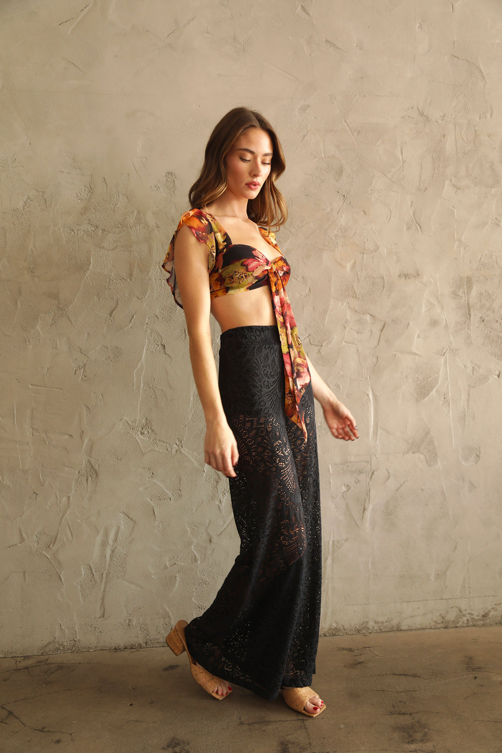 Nightcap Lanai Lace Palazzo Pant
