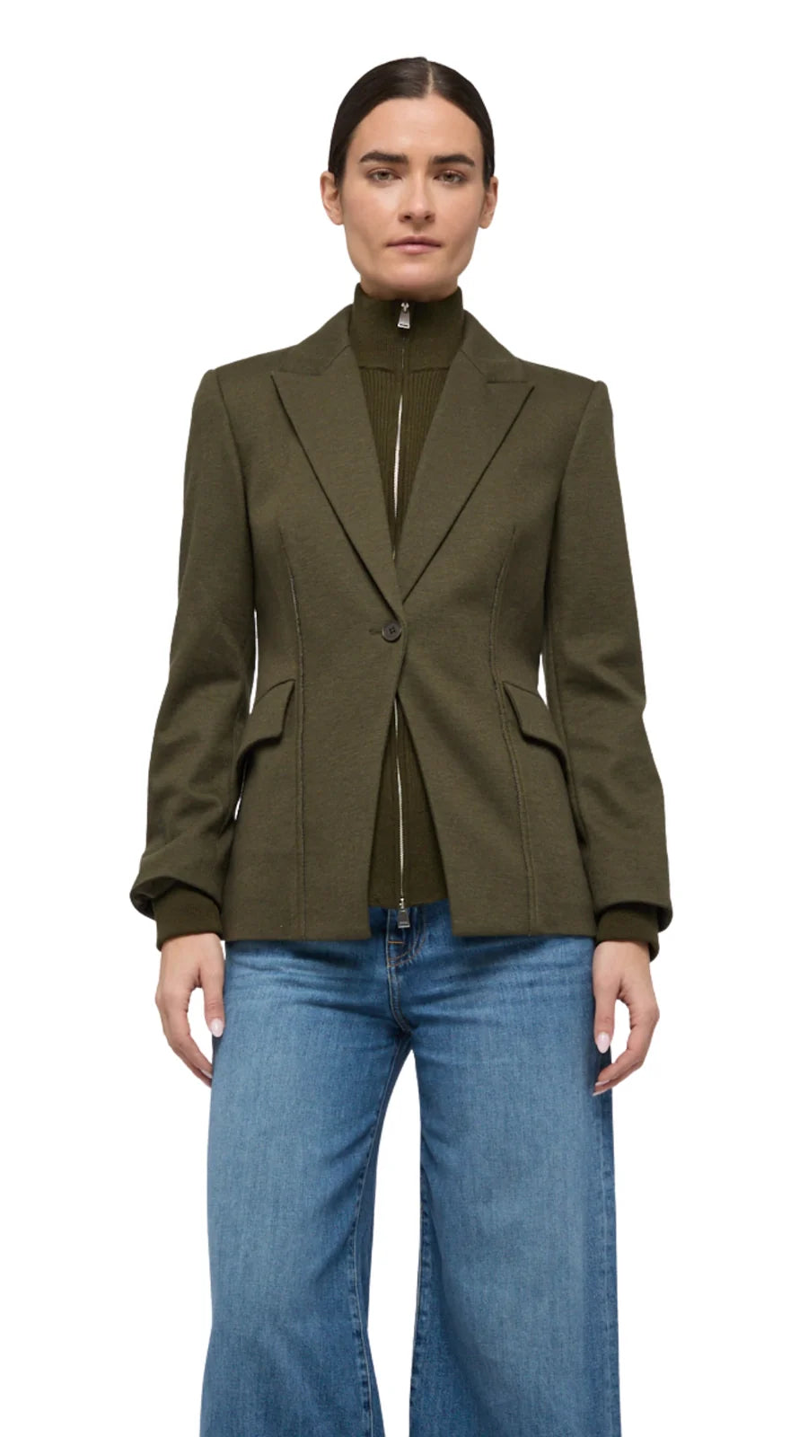 Simkhai Auden Knit Combo Blazer