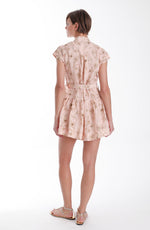 Karina Grimaldi Zelle Embroidered Linen Mini Dress