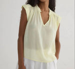 Bella Dahl Shirred Pullover With Cap Sleeve
