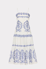 Milly TS Lela Embroidered Midi Dress