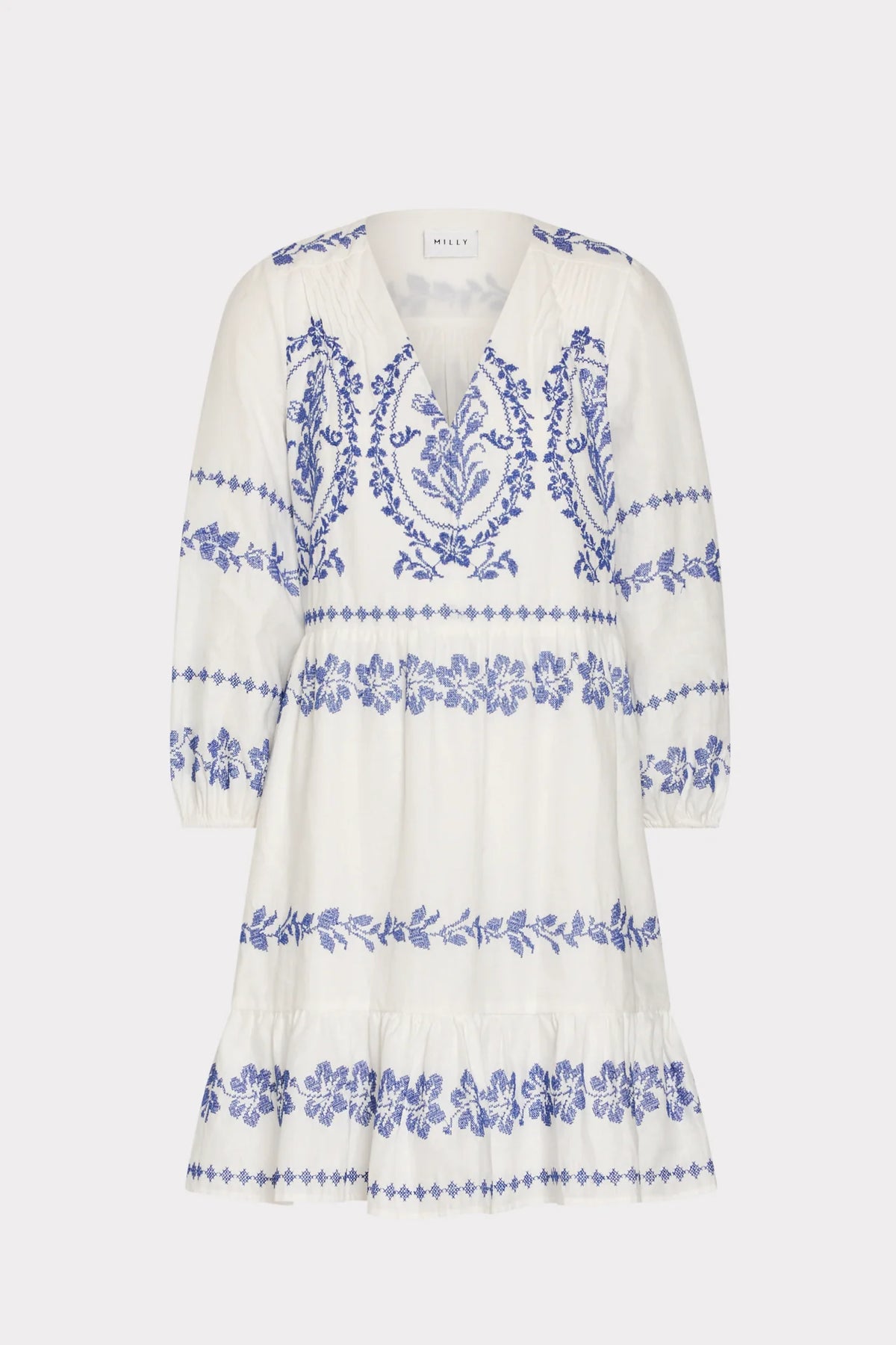 Milly TS Lene Embroidered Mini Dress
