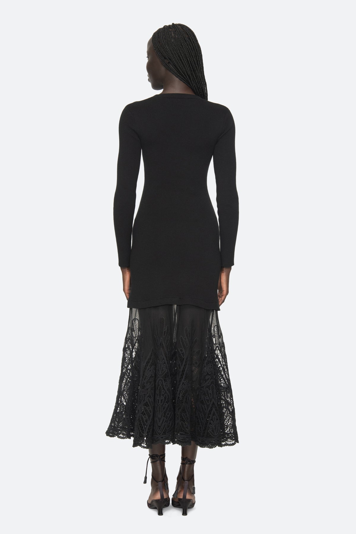 Sea Valo Mixed Media Maxi Dress