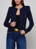 L'agence Astor Contrast Trim Cardigan