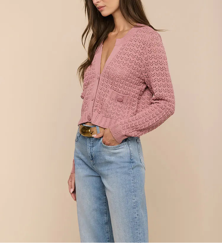 Lagence TS Orla Pointelle Knit Cardigan