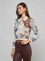 Lagence Osiris Jacquard Collared Cardigan