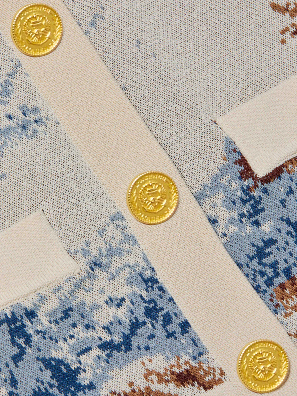 Lagence Osiris Jacquard Collared Cardigan