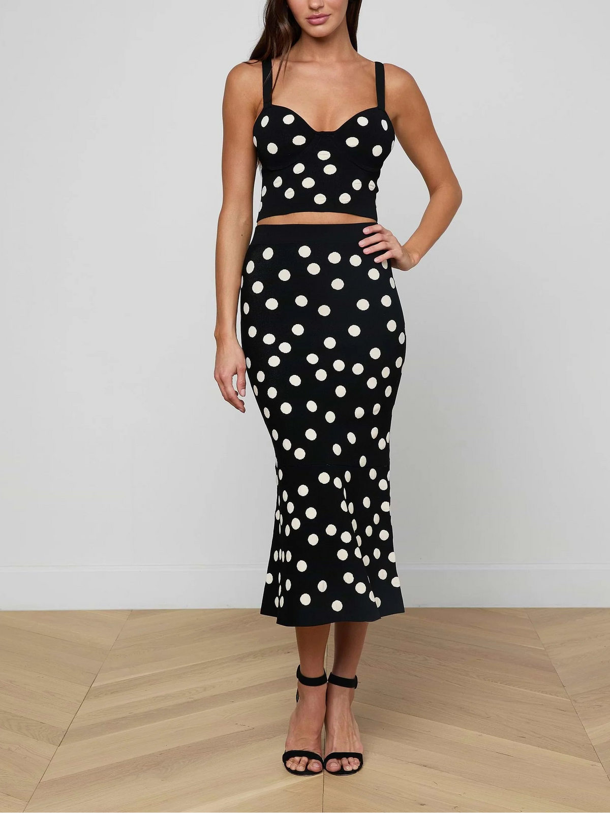 L'agence Mae Knit Flare Skirt