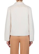 Purotatto Faux Fur Notch Collar Jacket