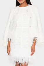 Milly Ts Richele Metallic Tweed Button Up Jacket