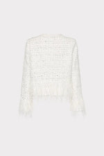 Milly Ts Richele Metallic Tweed Button Up Jacket