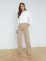 Lagence Toulouse Crop Crew Neck Cardi