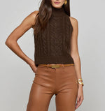 L'Agence Ts Bellini Cable Turtleneck Tank