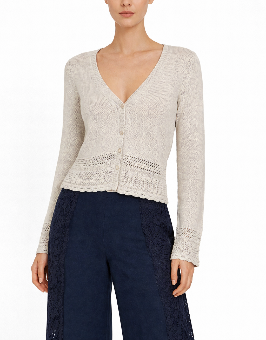 Autumn Cashmere Scallop Edge Cardigan