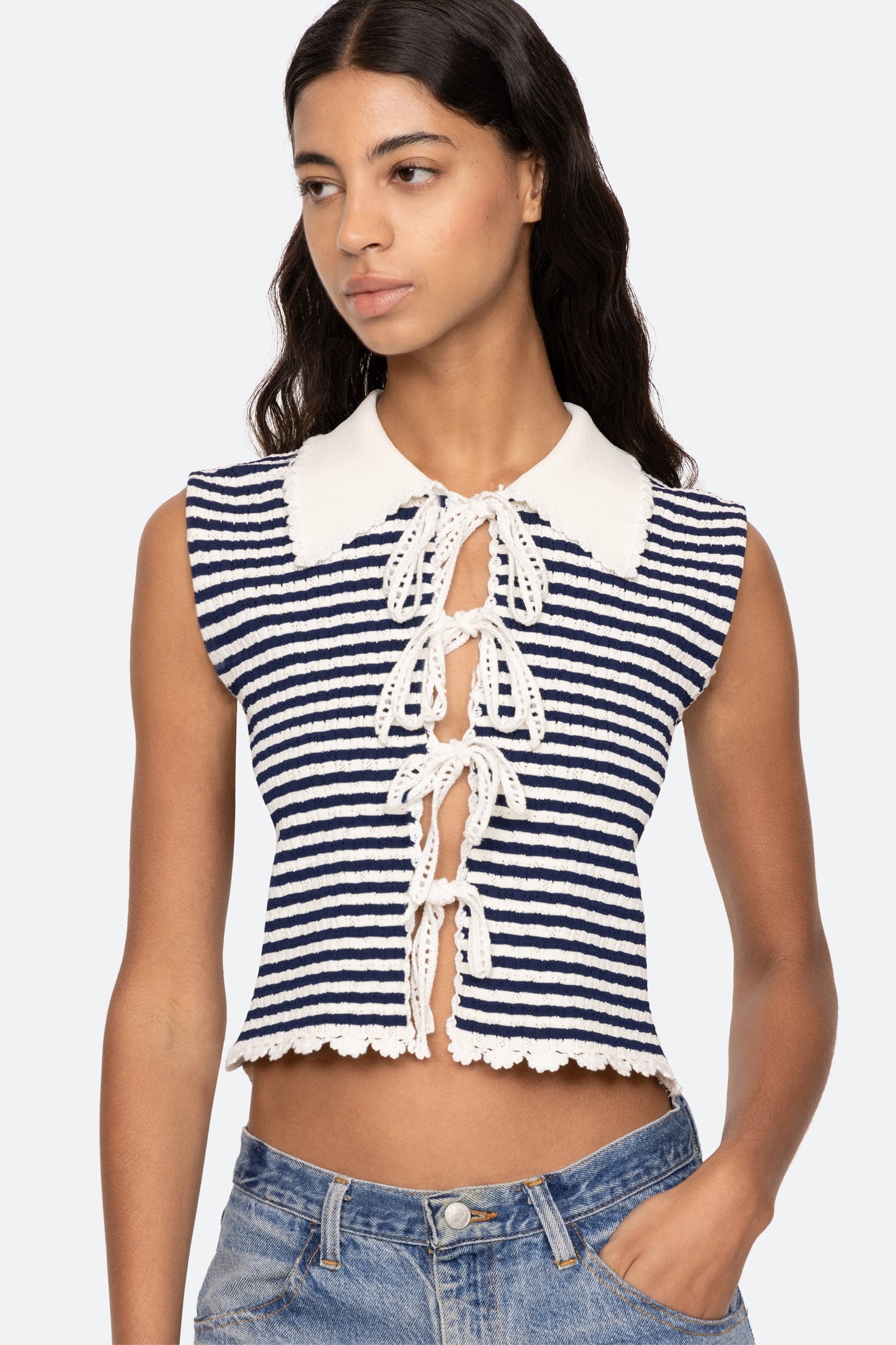 Sea Addy Striped Knit Vest