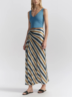 ALC Jean Striped Midi Skirt_3SKRT00750