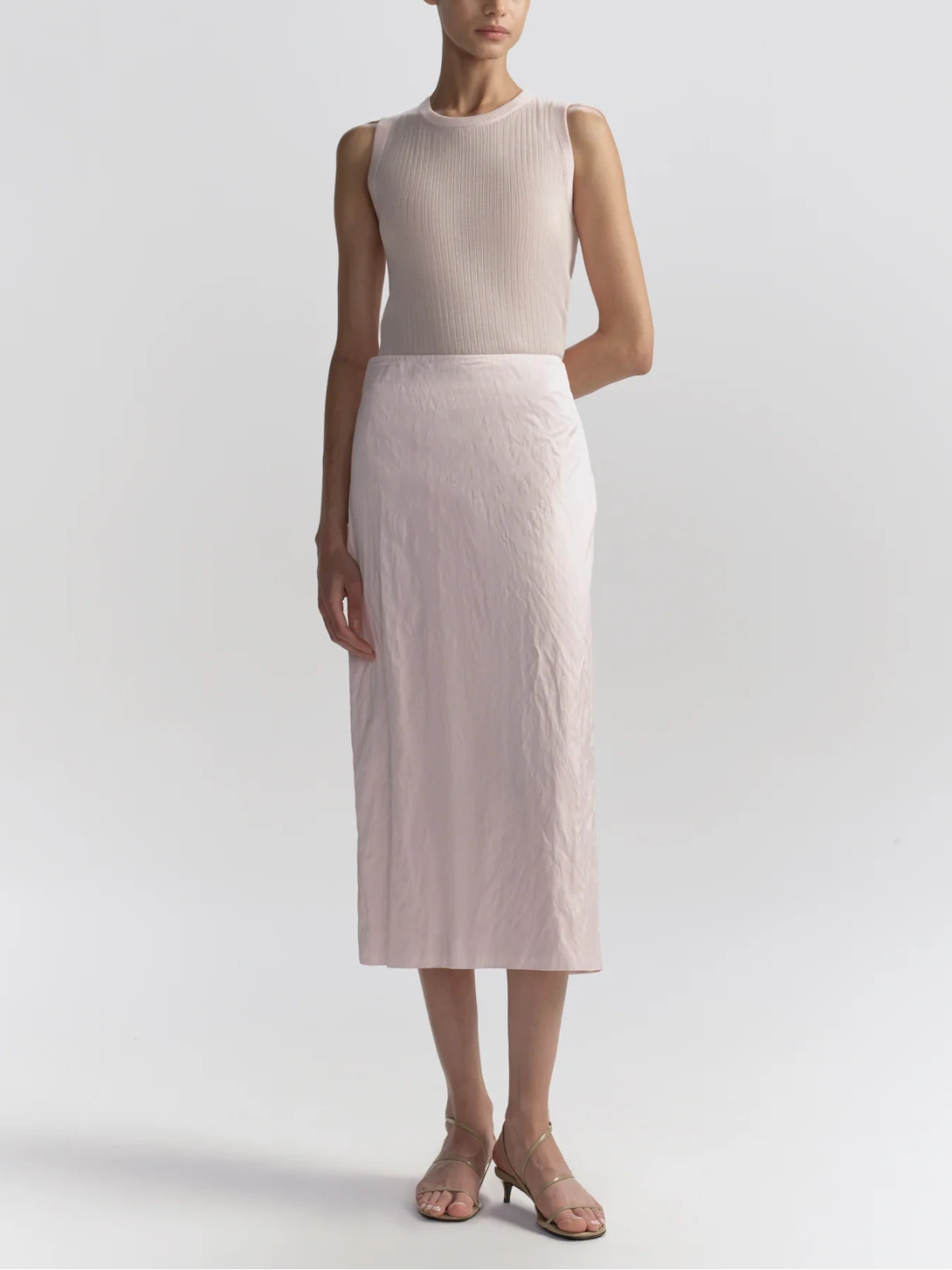 ALC Phoebe Satin Midi Skirt_3SKRT00629