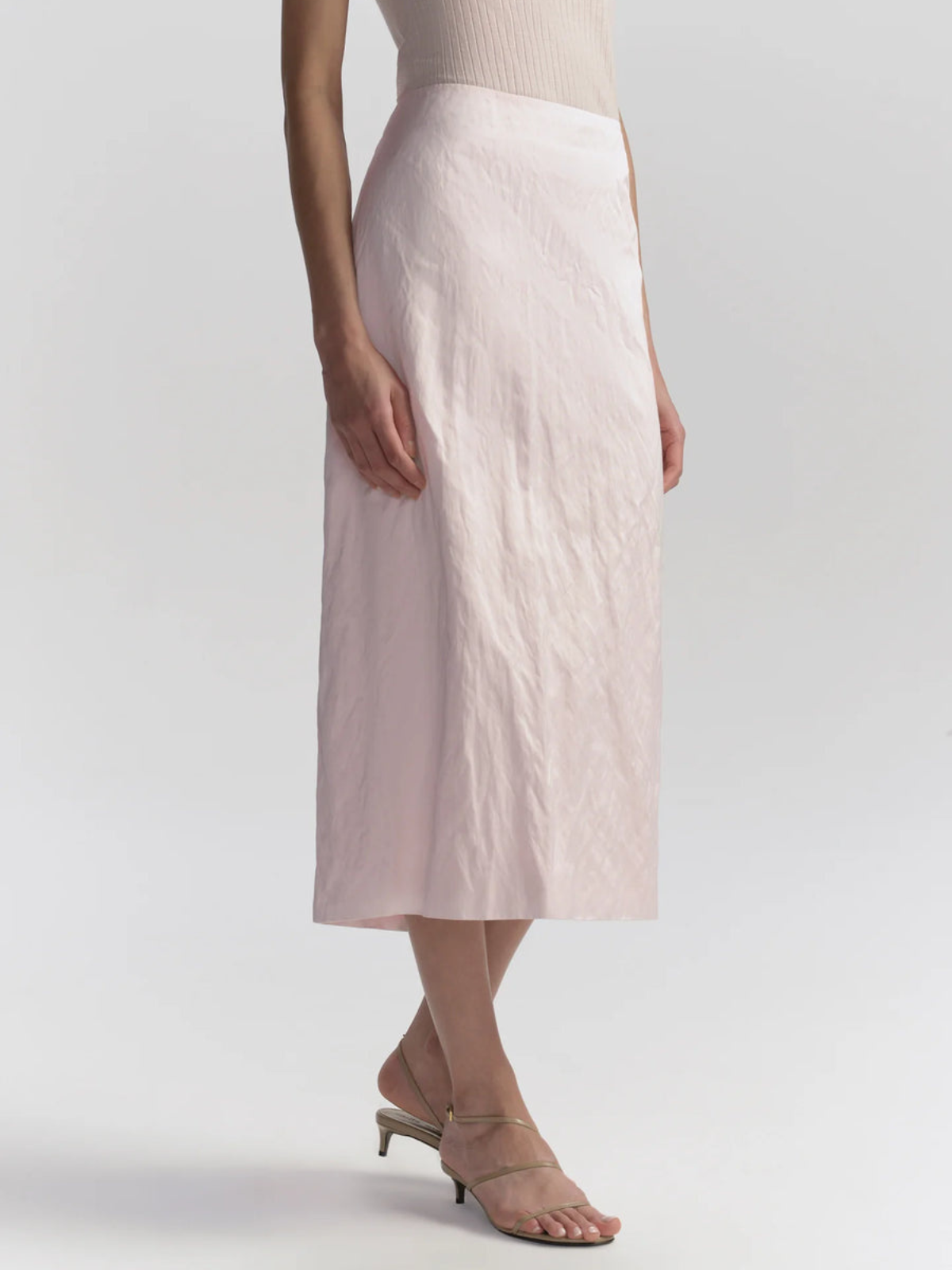 ALC Phoebe Satin Midi Skirt_3SKRT00629