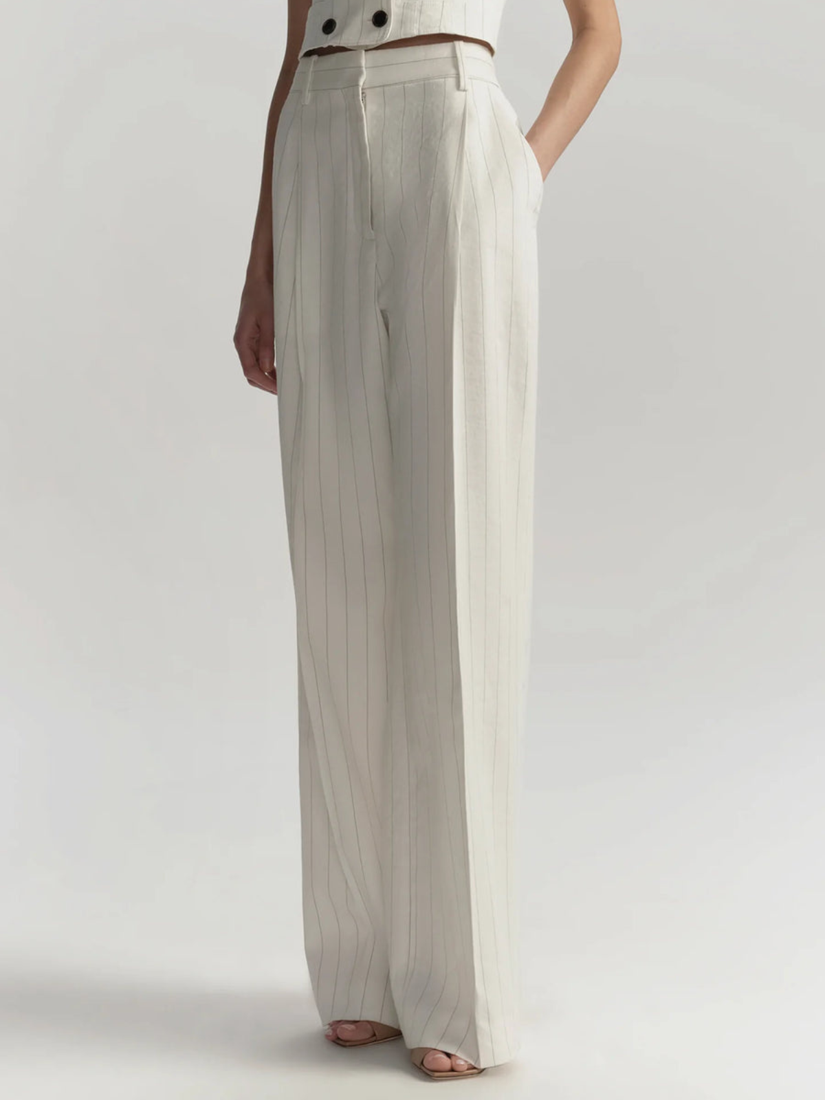 ALC Winston Linen Pinstripe Pant_2PANT01331