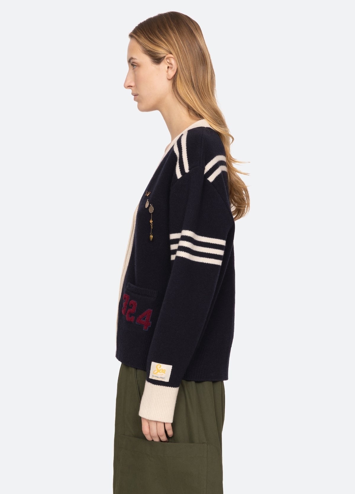 Sea Arther Varsity Knit Cardigan
