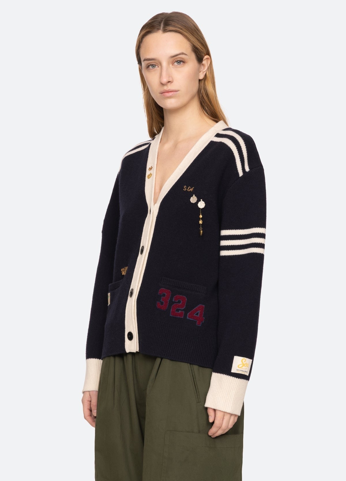Sea Arther Varsity Knit Cardigan