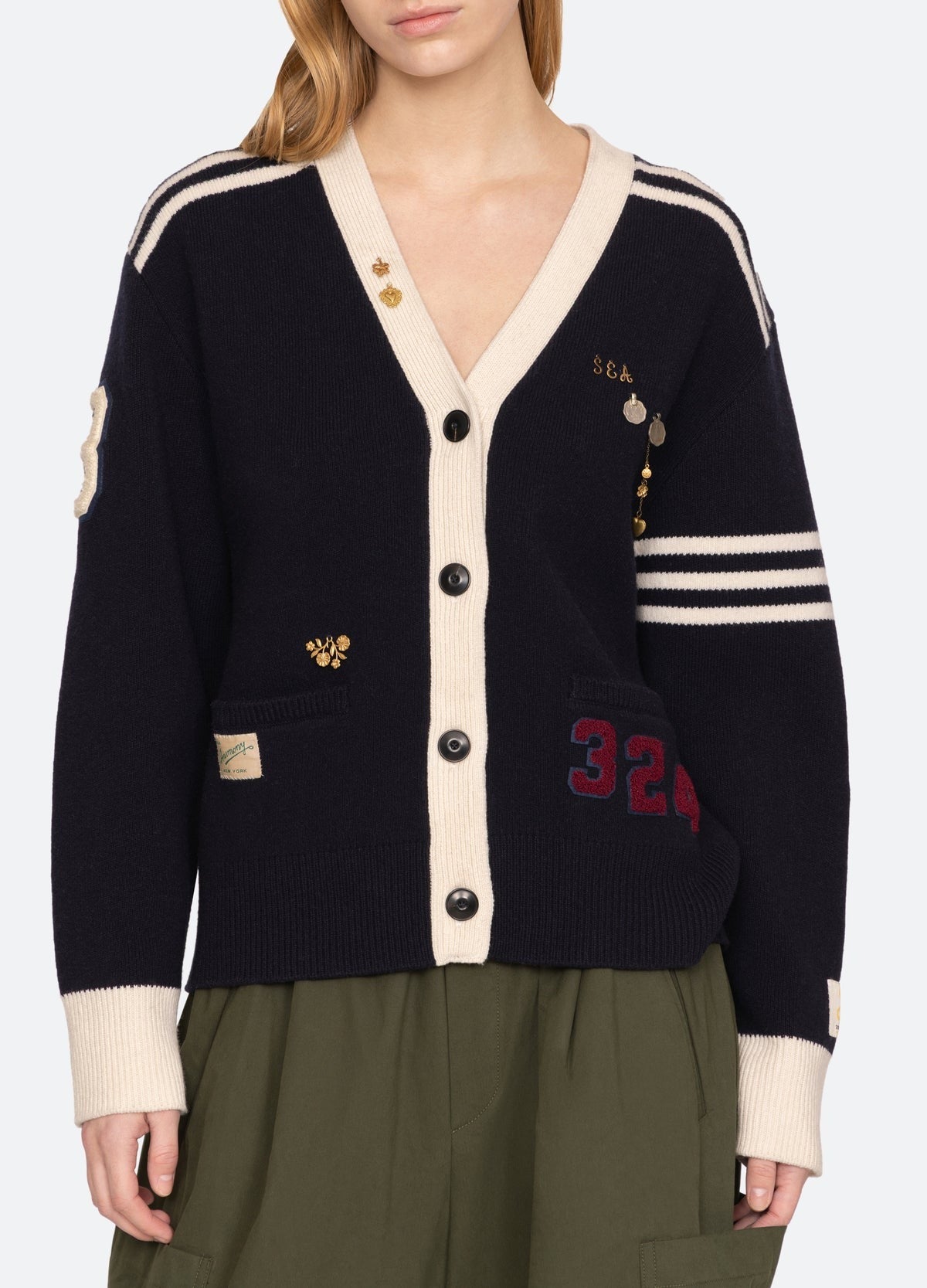 Sea Arther Varsity Knit Cardigan