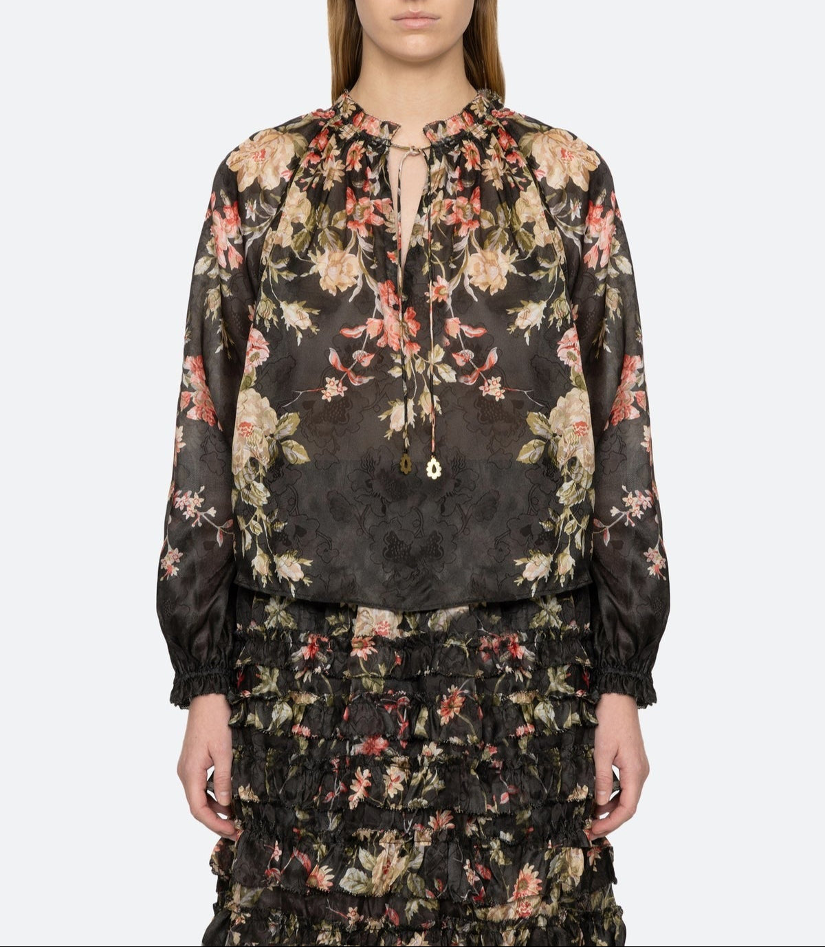 Sea Jolie Print Long Sleeve Top
