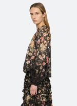 Sea Jolie Print Long Sleeve Top