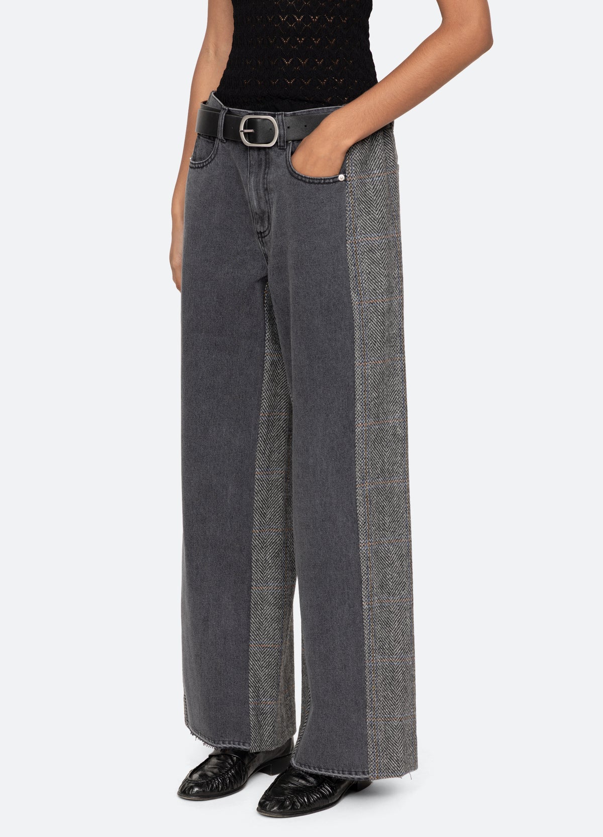Sea Eleni Denim Combo Pant With Belt