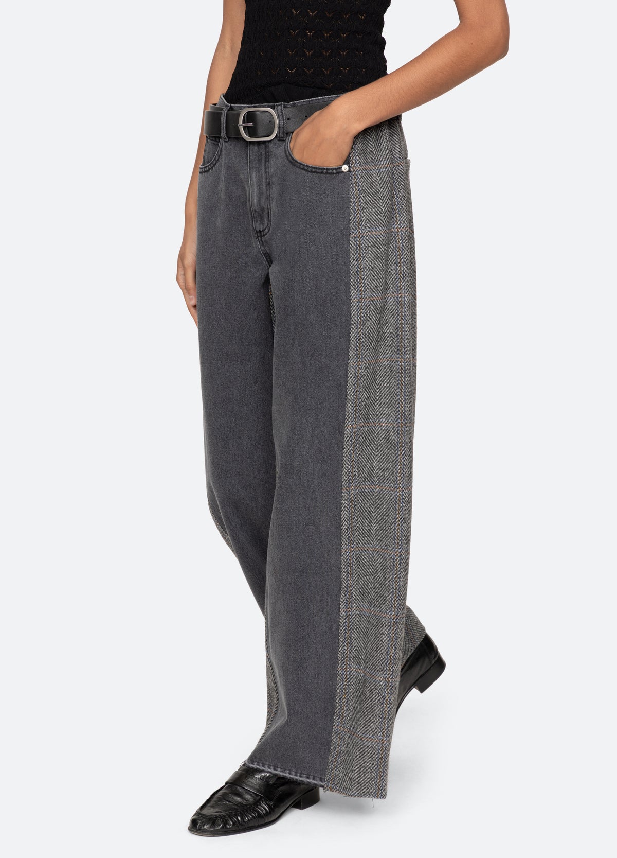 Sea Eleni Denim Combo Pant With Belt