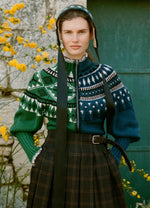Sea Linea Fair Isle Zip Front Cardigan