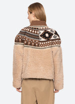 Sea Linea Fair Isle Knit Combo Fleece Jacket