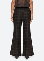 Sea Monroe Wool Plaid Belted High Waisted Pant