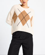 Brodie Relaxed Argyle Cashmere Sweater