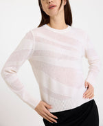 Brodie Mix Guage Zebra Cashmere Crew Neck Sweater
