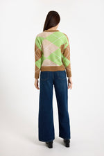 Brodie Crew Neck Cashmere Argyle Sweater