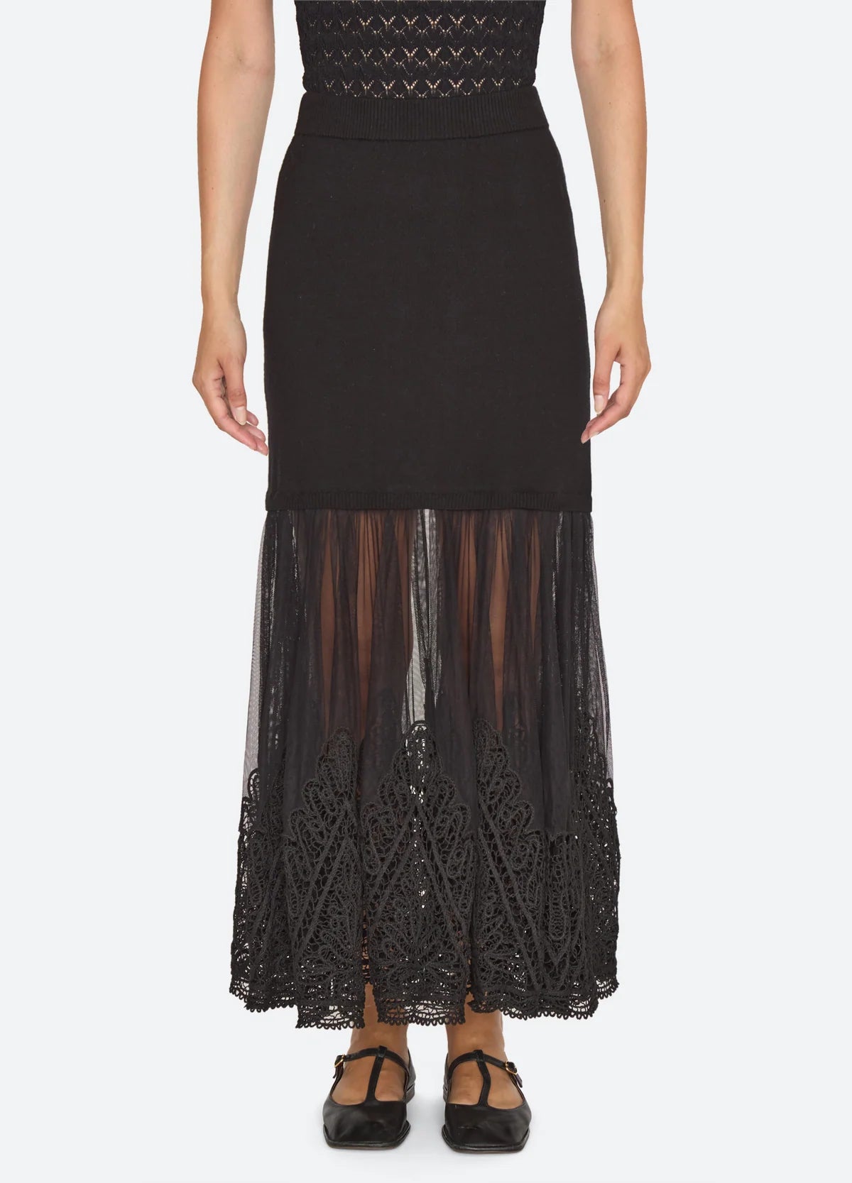 Sea Vali Embroidered Maxi Skirt