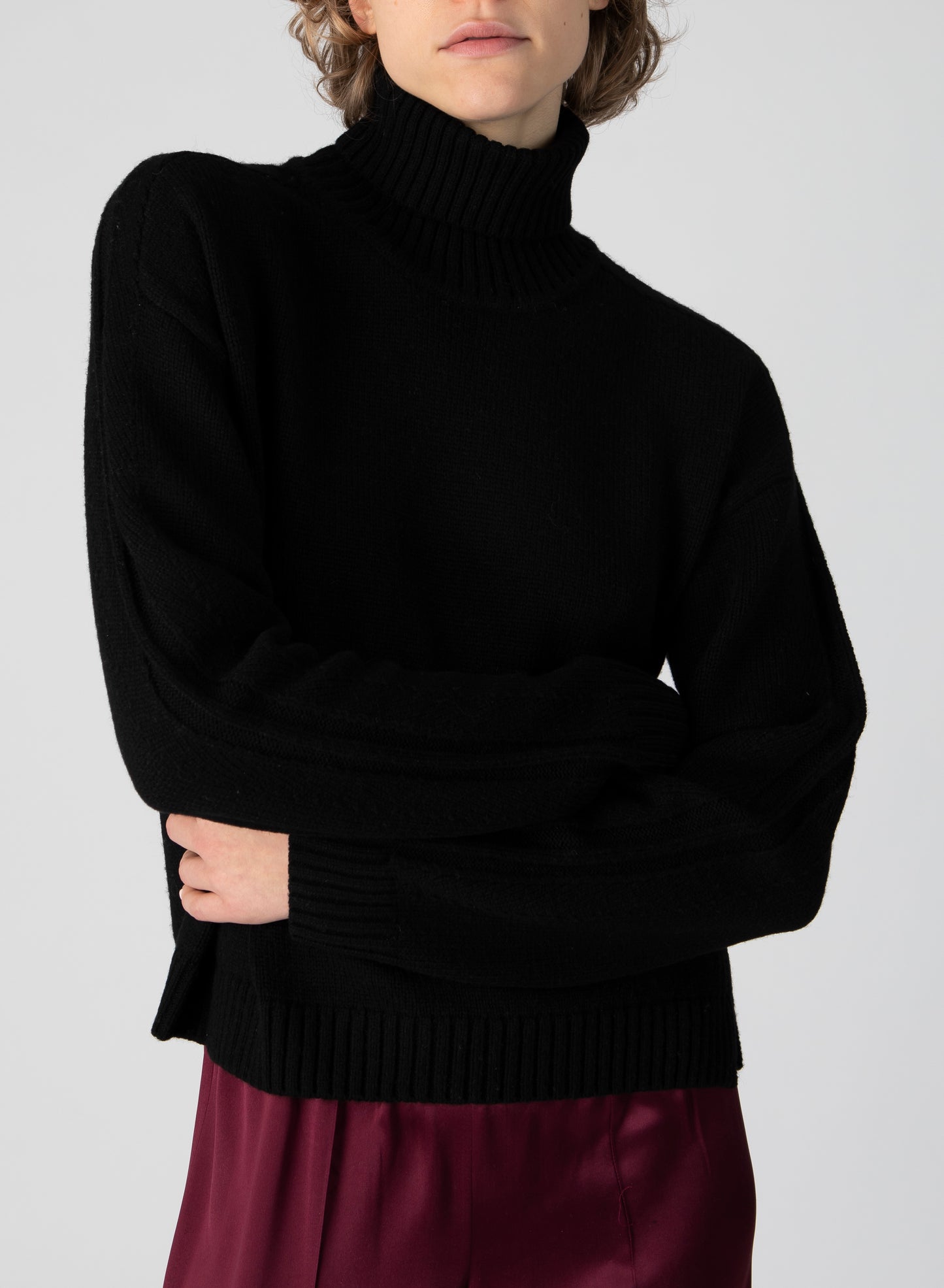 ATM Merino Wool Blend Turtleneck