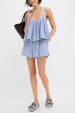 Sea Helmi Striped Shirting Tank Top