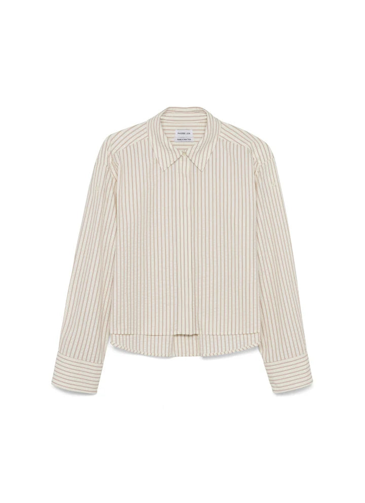 Phoebe Jon Alex Roll Tab Stripe Shirt