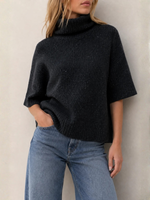 Allude Cashmere Turtleneck 1/2 Sleeve Sweater_265/11272