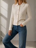 Allude Wool Blend Cardigan With Collar_265/17090