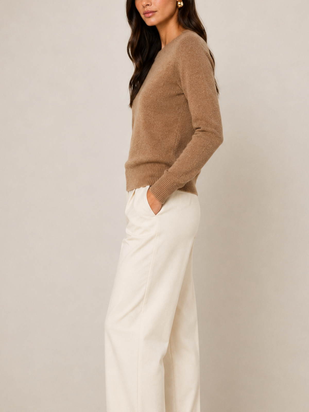 Archer Cashmere Mila Cashmere Fitted Crew_F2148-A
