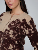 Autumn Cashmere Placed Floral Cashmere Cardigan
