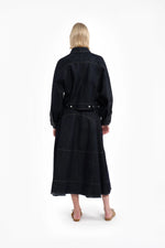 Tela Bianca Cropped Denim Shirt Jacket