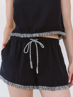 Bella Dahl Elastic Waist Fringe Shorts_B3397-795-302