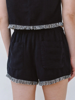 Bella Dahl Elastic Waist Fringe Shorts_B3397-795-302