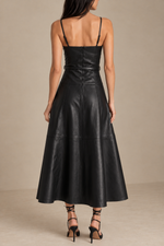 Karina Grimaldi Sofia Vegan Leather Dress