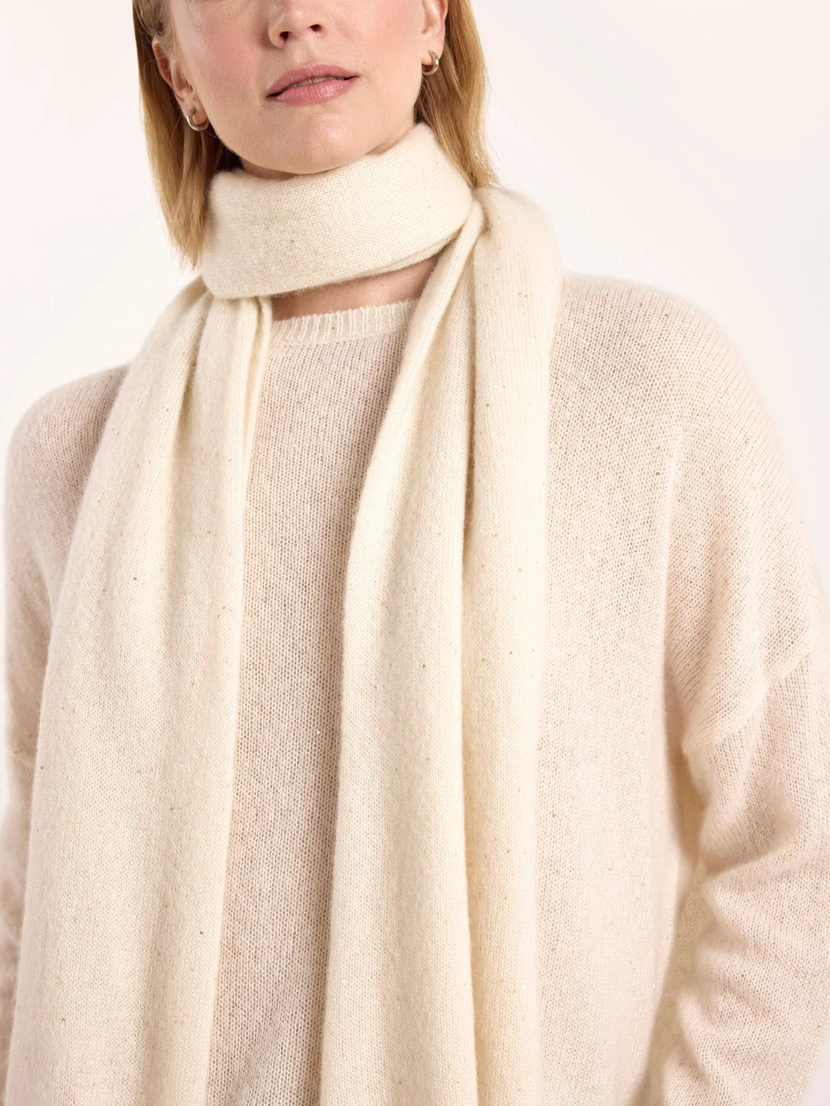 Brodie Estelle Cashmere Blend Sparkle Skinny Scarf_1025-B-083