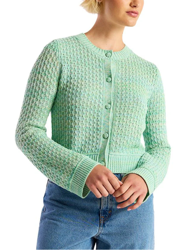 Wispr By Brodie Pointelle Twist Yarn Cardi